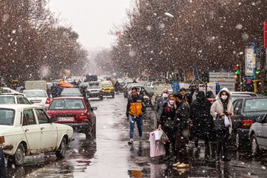 نوروز زمستانی تبریز/ تبریز با بارش برف به استقبال بهار رفت