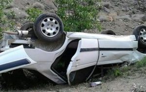 واژگونی سمند در محور بناب- ملکان با یک کشته و ۸ مصدوم