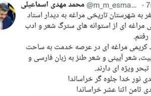 واکنش وزیر ارشاد به فیلم عنکبوت مقدس: اولوبدی نور خدا جلوه گر خراساندا، یاتوبدی ثامن اثناعشر خراساندا