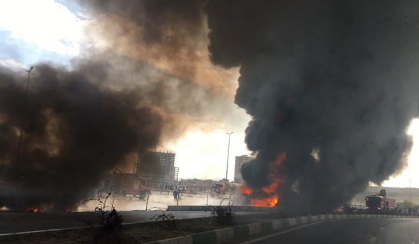 فیلم | جزئیات جدید از واژگونی و آتش گرفتن تانکر سوخت در تبریز فیلم | جزئیات جدید از واژگونی و آتش گرفتن تانکر سوخت در تبریز