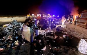 تصادف مرگبار در اتوبان غدیر/ 8 نفر جان باختند